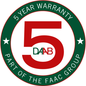 FAAC provides at least a 2-year warranty on all products. For products with the DAAB brand, we provide a 5-year warranty.