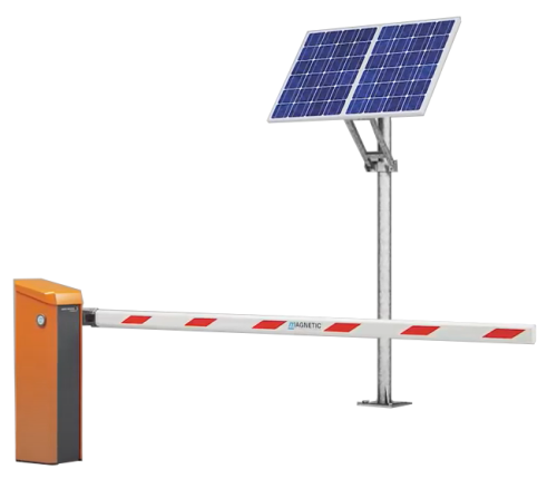 Vägbom med solcells-/batteridrift